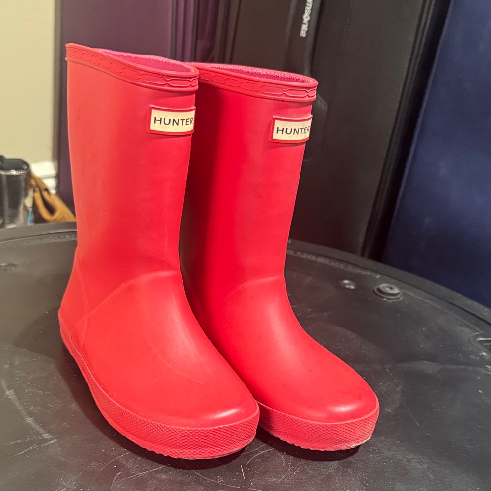 Hunter Kids Cherry Red Rain Boots